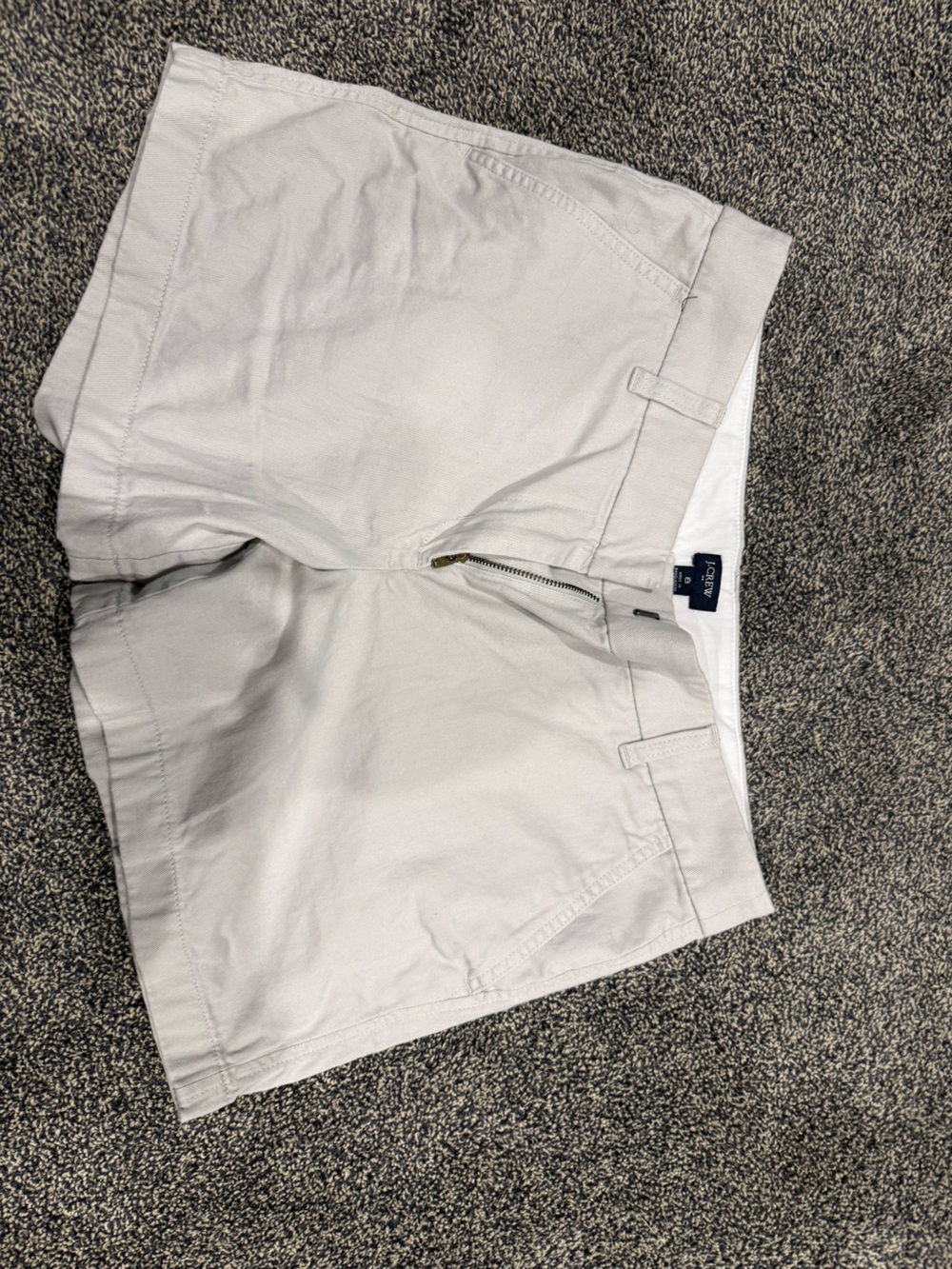 J. Crew Women's Flat Front Shorts in Light Gray